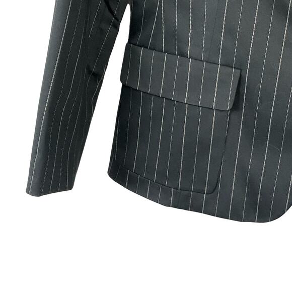 Tahari Womens Blazer Jacket Black White Pinstripe Tailored Clarissa sz 8 Office - Picture 3 of 8